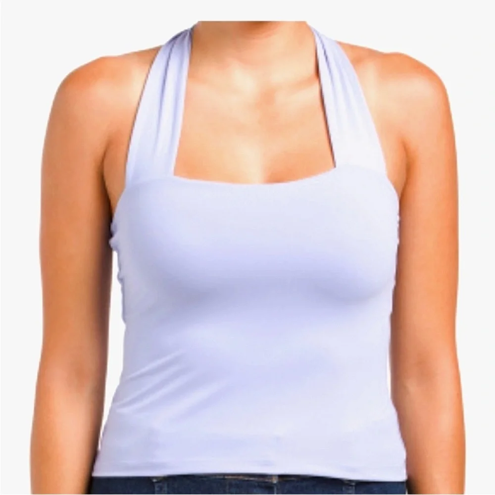 NEW Susana Monaco Tie Halter Top in Sugar X-Large - Picture 5 of 7